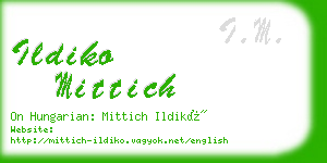 ildiko mittich business card